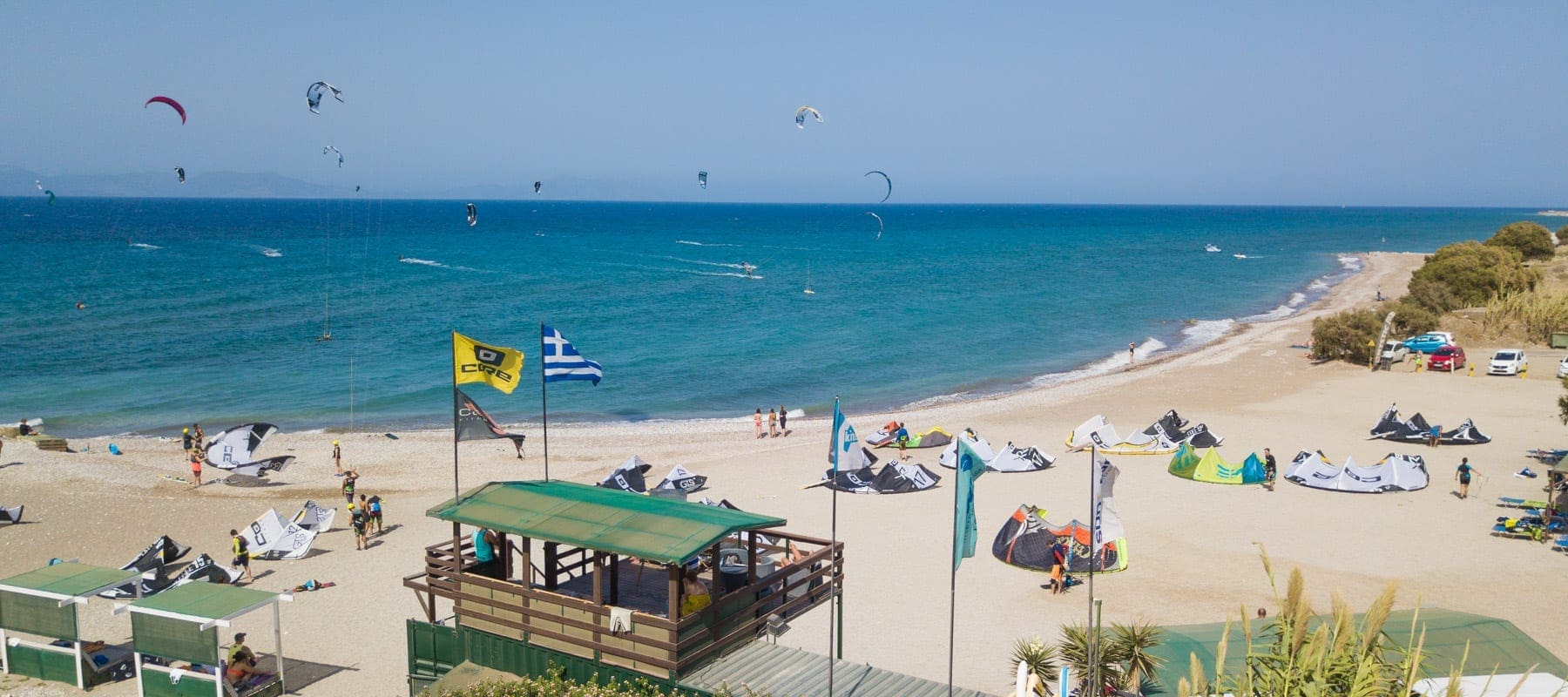 Kitespot Theologos, Rhodos, Griechenland Kitesurfen